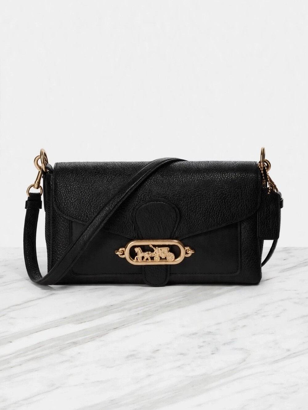 Authentic COACH Jade Shoulder Bag F91105 Refined pebble leather,